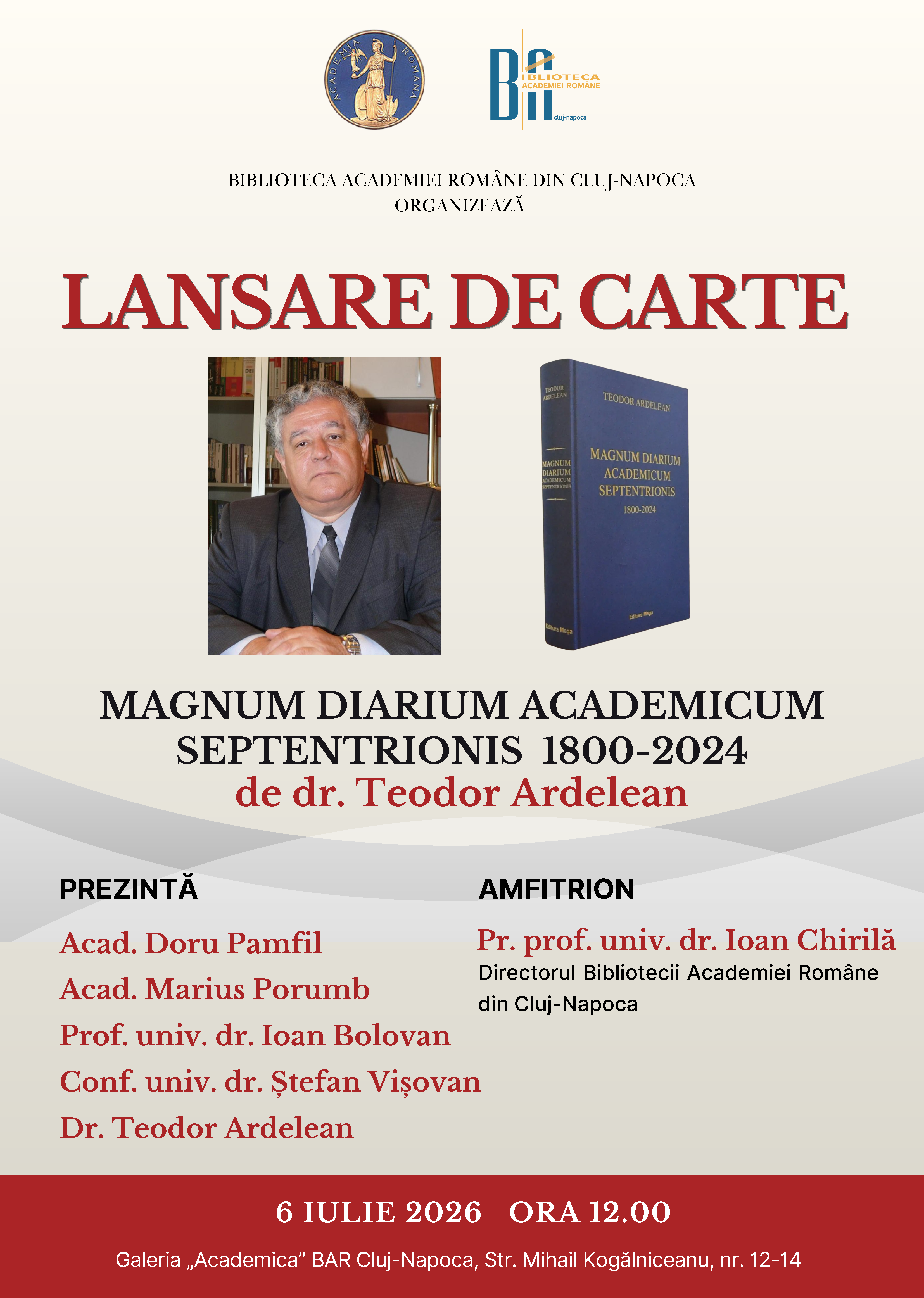 Prezentarea volumului „Magnum Diarium Academicum Spetentrionis (1800-2024)